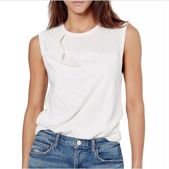 joie hillhurst twist detail tank top size xxs in porcelain - Picture 1 of 7